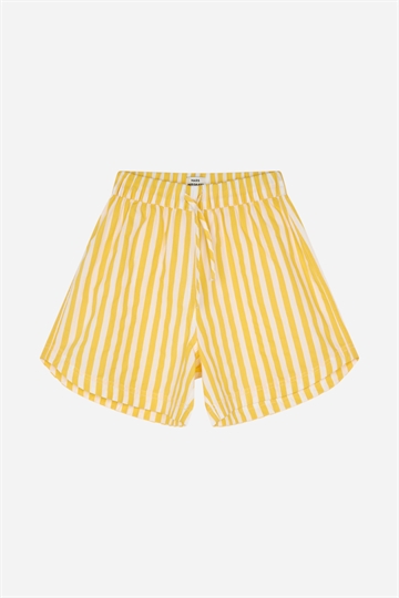 Mads Nørgaard Sacky Pio Shorts - White Alyssum / Citronzest